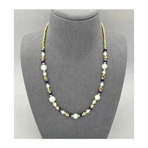 Isles & Stars Coloured Stone & Natural Pearl Statement Necklace